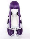 AEQPUIYE Game Cosplay Wig Sousou no Frieden Beyond Journey's End Fern Cosplay Wig Hair Heat Resistant Synthetic Wigs for Halloween Costume Party Role Play+Wig Cap