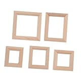 Diseño en miniatura realista: estos mini marcos vintage están hechos para accesorios de muebles de casa de muñecas, agregando un toque de elegancia retro a los interiores en miniatura y replicando la decoración de la pared de fotos, mini marcos de fotos de madera, accesorios de muebles de casa de muñecas