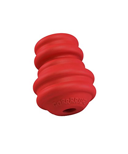 Multipet Gorrrrilla Extra Durable Rubber Dog Toy With Opening For Treat At The Bottom, 4.5", Red #TOP14