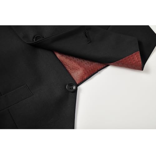 Boys' Vest Slim Formal Suit Vest for Wedding Homecoming with Pockets Adjustable Back Strap, Size 2-20 Years4