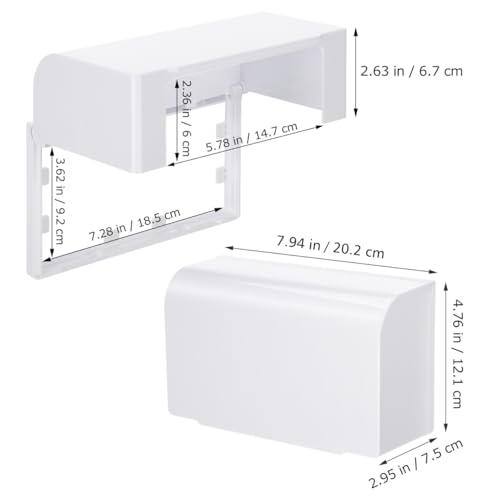 Image of Housoutil 2-Gang Waterproof Outlet Cover, Outdoor Plug Cover, Weatherproof Outlet Cover, Adhesive Outdoor Receptacle Cover, Receptacle Protector for for Home Improvement, 86 Type White