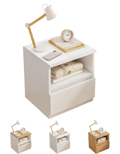 Gtzbciv ナイトテーブル ベッドサイドチェスト 引き出し付き サイドテーブル ベッド サイドチェスト ベッドテーブル 小型テーブル おしゃれ 木製 ソファサイドテーブル 32*30*41cm ベッド周り収納 組立簡単 北欧スタイル ベッドルーム リビ