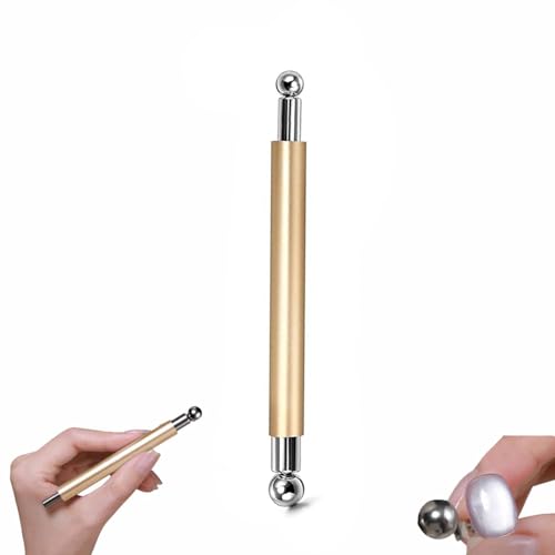 Lyyxjsltd ネイルマグネット 磁石 強力 初心者でも成功率アップ 滑り止めグリップ 金属製 ジェルネイル キャッツアイ用 ビー玉 フレンチ セルフネイル ネイルアート ツール (ゴールド)