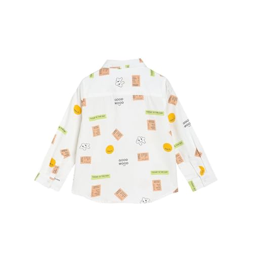Image of miniklub Boys Collar Long Sleeve Knitted Cotton T-Shirt (Multi Color)