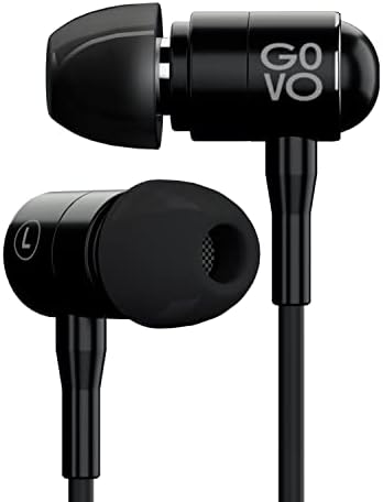 GOVO GOBASS 900 Wired in Ear Earphones with HD Mic for Loud & Clear Call, 10mm Powerful Drivers, Passive Noise Cancellation (Platinum Black)