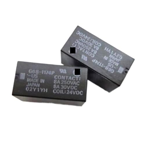 Relé G6B-2014P-FD-US-24VDC de 5A y 6 pines para automatización industrial