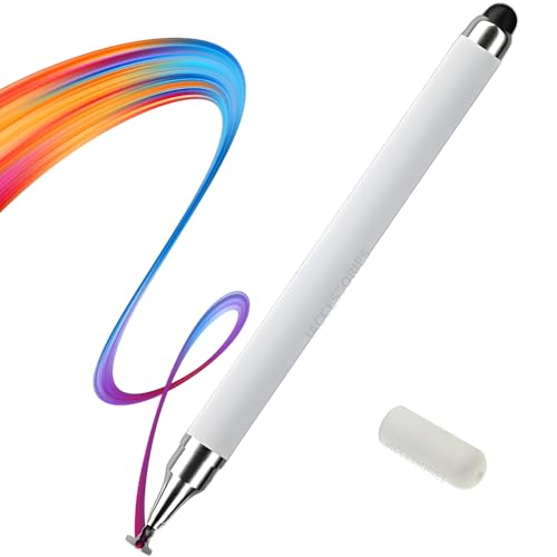 Image of 2-Way Dual-Sided Stylus Pen Compatible with All Touch Screens Devices Mobile Phones Android Tablet iOS Windows Smartphones - White