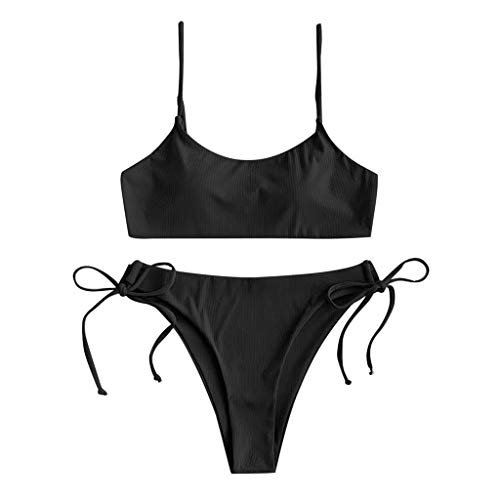 Letnie jednokolorowe Bikini Set Moda damska Bikini z wysokim stanem Push Up Wyściełany strój kąpielowy Bandaż Stroje kąp