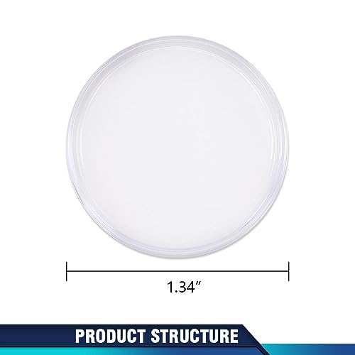 50 cápsulas transparentes para monedas, con caja miniatura 4