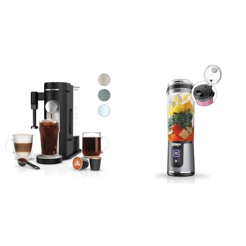 Ninja Pod & Grounds Specialty Single-Serve Coffee Maker bundled with the Blast Portable Blender, Cordless, 18oz. Vessel, Personal Blender for Shakes & Smoothies, Leakproof-Lid & Sip Spout