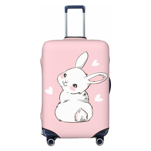 luggage cover protector Fashion suitcase covers for luggage Washable suitcase cover Anti-scratch lightweight carry on luggage covers Fits 22-24in Baggage Cute Bunny And Heart On A Pink