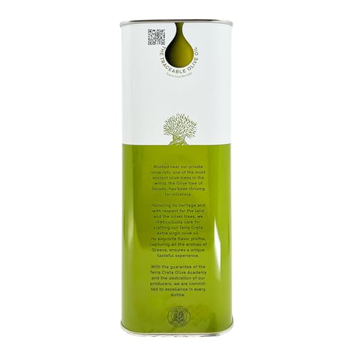 Terra Creta | Award Winning | Kolymvari Estates | 100% Pure Greek Olive Oil | Cold Extracted | Protective Designation of Origin | 3Ltr - (101.4 fl.oz) Tin