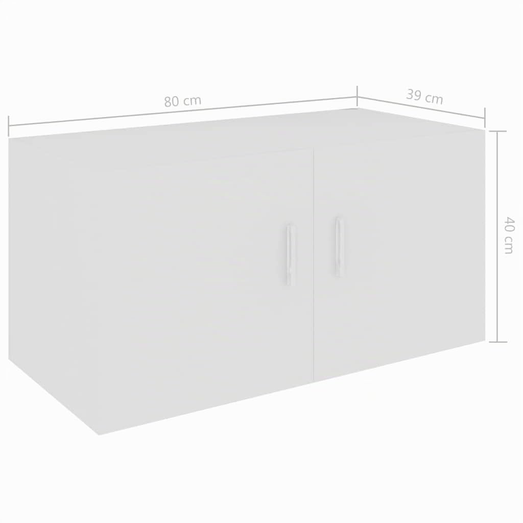 vidaXL Armadio a parete bianco 80x39x40 cm Legno di ingegneria