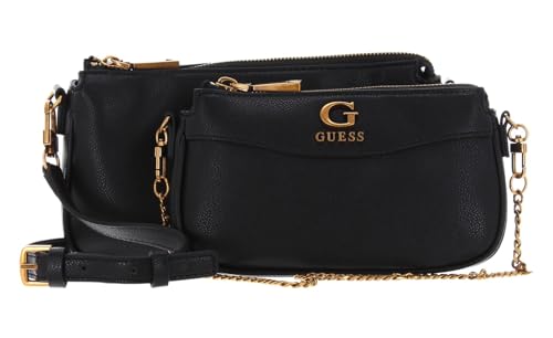 Sacoche GUESS crossbody noir STUK petit format avec bandoulière réglable