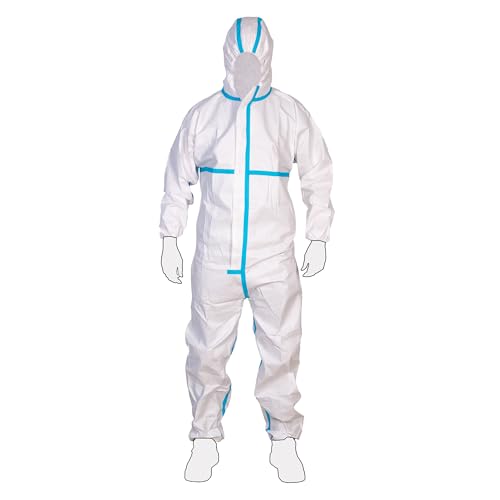 Cofan Combinaison de protection phytosanitaire avec capuche | Couleur : blanc | EN ISO 27065 Niveau C2 | Type 4/5/6 Cat. III | Antistatique | Taille M, L, XL, XXL