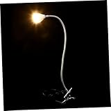 Operitacx LED Schreibtischlampe mit USB Klemme Augenschonende Leselampe Stufig Dimmbar Warmweißes...