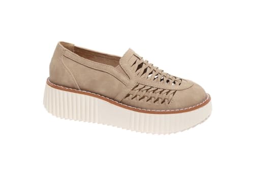 Pierre Dumas Women's Sweet-9 Platform Sneakers, Faux Suede Slip-On, Low Top