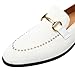 ELANROMAN Men Loafers Velvet Fashion Dress Tuxedo Studded Party Wedding Prom Shoes White US 10