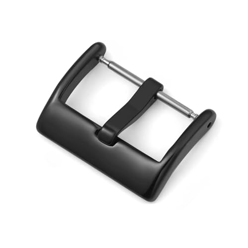 Boucle ardillon 20 mm anti-corrosion en acier inoxydable 304L noir poli