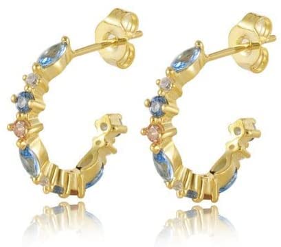 genericSapphire Jade Green Earring For Women Stud Earrings Piercing Accessories Jewelry-6