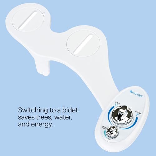 Brondell Bidet Left Hand Bidet Attachment SouthSpa Dual Nozzle - control panel on left side - Dual Positionable Nozzles for front and rear wash, LH-12 - image 5