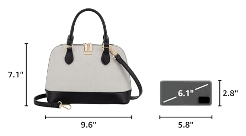 Image of LOVEVOOK Purse for Women Crossbody Bags Classic Double Zip Top Handle Dome Satchel Bag