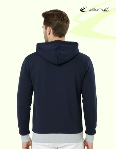 Image of AWG ALL WEATHER GEAR Hoodies for Men | Men's Solid Hooded Sweatshirt | Winter Wear | Pullover | Jackets for Men Stylish | Zipper Hooded Sweatshirt