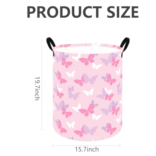 Image of Large Laundry Basket Canvas Storage Bins Baby Nursery Hamper for Boys and Girls Toy Box Gift Baskets for Home,Office,Home Decor