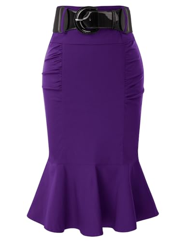 Belle Poque Office Work Skirts for Women High Waist Slim