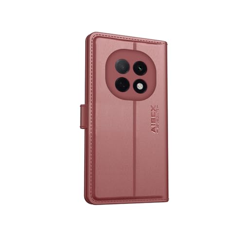 Image of AIBEX Compatible for Oppo F29 Pro 5G Flip Cover Leather Finish with Magnatic Closure | Inside TPU with Card Pockets | Wallet Stand | Complete Protection Flip Case -Brown