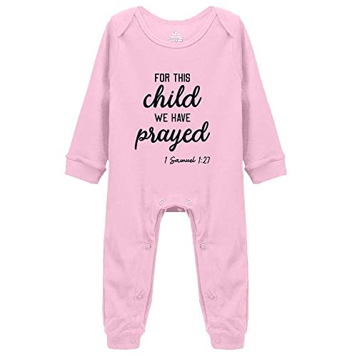 Image of YCICIVDee for This Child We Have Prayed/Baby Bodysuit Gift White Long Sleeve 0-24 Months