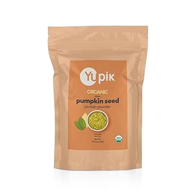 Yupik Organic Raw Pumpkin Seed Protein Powder, 65% Protein, 2.2 lb (35.2 oz), USDA Certified, Non-GMO, Vegan, Gluten-Free, Kosher, High in Iron & Fiber, Superfood for Shakes & Baking