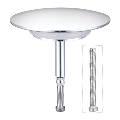 XIFIRY Bouchon de Bain, diamètre 72 mm, Bouchon de vidange chromé avec Double Joint innovant, Compatible avec la Plupart des baignoires, réglable en Hauteur.