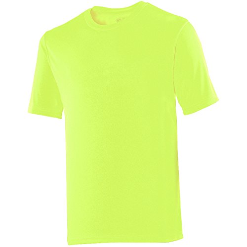 Just Cool - Camiseta de Deportes Transpirable Unisex Modelo Neoteric para Niños Niñas - Deportes/Gimnasia/Correr (3-4 Años/Amarillo Eléctrico)