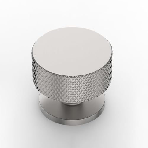Image of Amerdeco 10 Pack Brushed Satin Nickel Cabinet Knobs Single Hole