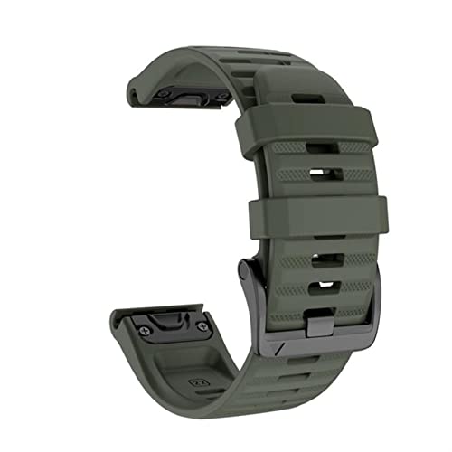 Bracelet silicone 26mm anti-irritation pour montre Garmin Fenix 6X et 5X