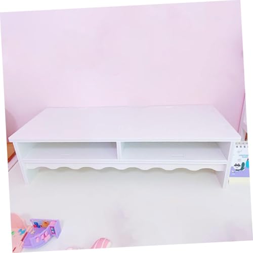 Support de moniteur blanc réhausseur double niveau pour bureau - 4