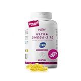 HSN Ultra Omega 3 TG IFOS 5 Estrellas | 240 Perlas | 1000mg Aceite de Pescado por Perla con 350mg EPA + 250mg DHA – Alta Absorción en Forma de Triglicéridos – Certificado Sin Metales Pesados