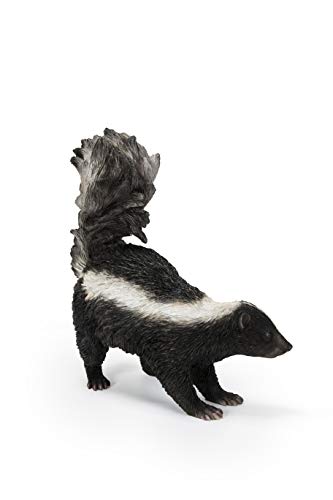 Estatua de mofeta caminante HI-LINE, negro y blanco miniatura 4