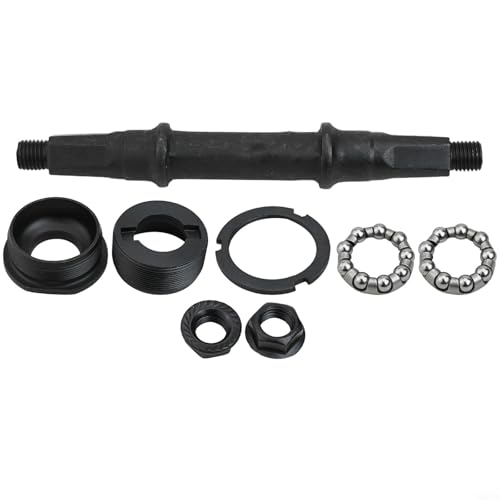 Kit asse per movimento centrale della bicicletta con foro quadrato con cuscinetti a coppe, parti di ricambio in metallo, componenti per mountain bike e bici da strada, 14,5 cm