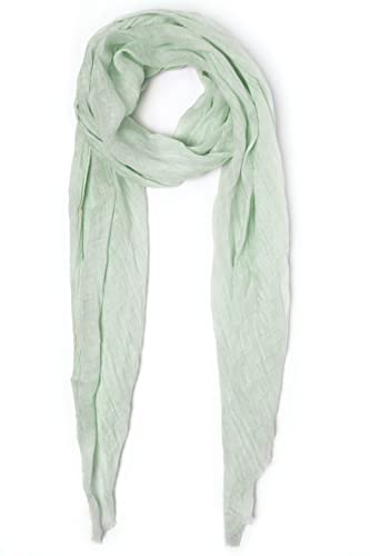 100% Lino Bufanda Otoño De las mujeres De los hombres Moda Sólido Menta Cover
