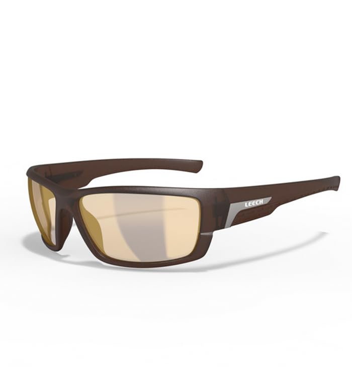 Leech H4X Day Chrome Copper - Premium+ Lens | Polarisierte Sonnenbrille für Erwachsene, Outdoor-Enthusiasten, Unisex, Modern, Vollrand, Gerade, Matte oder Metall
