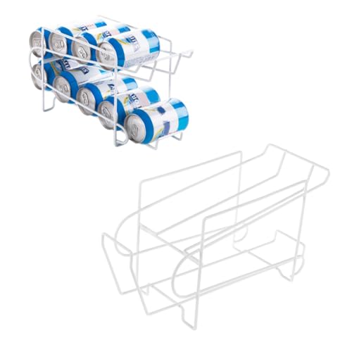 UTHCLO Estante de Hierro para Nevera con Capacidad para Latas Resistente y Antióxido Organizador Portátil para Botellas y Refrescos Cocina Hogar y Restaurante
