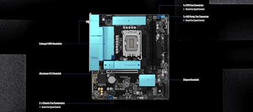 Image of ASRock B860M Rock WiFi Micro-ATX Motherboard, Supports Intel Core Ultra Processors (Series 2, LGA1851), DDR5 8333+ (OC), PCIe 5.0, 2.5G LAN, Wi-Fi 6E