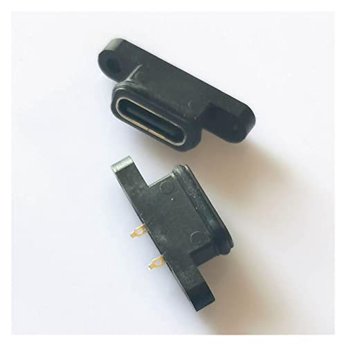 Connecteur USB C étanche femelle à 2 broches pour charge rapide 180 degrés