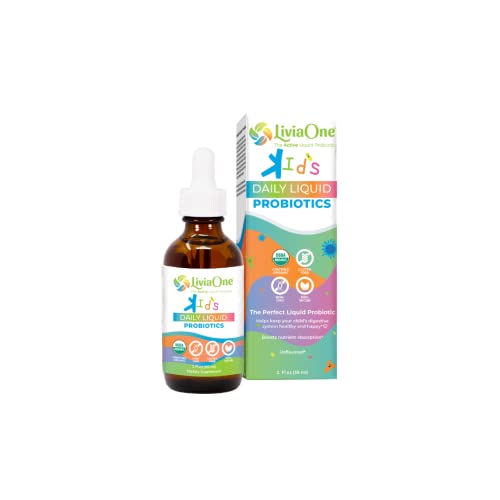 Liviaone Daily Liquid Probiotics For Kids, Probiotic Supplement For Digestive Health And Immune Support, Usda-Certified Organic, Vegan, And Allergen-Free, Non-Gmo Probiotics, 2 Fl Oz (Pack Of 1) #TOP21
