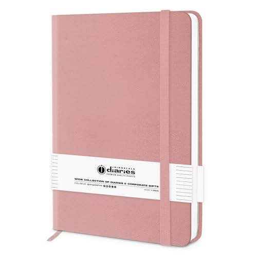 Image of Jhingalala Diaries - Hardbound Leather Cover Pocket Size Corporate Executive Diary Notebook I Pocket Diary For Men and Women I A6 Size I 80gsm Paper I 192 Ruled Pages (Peach)