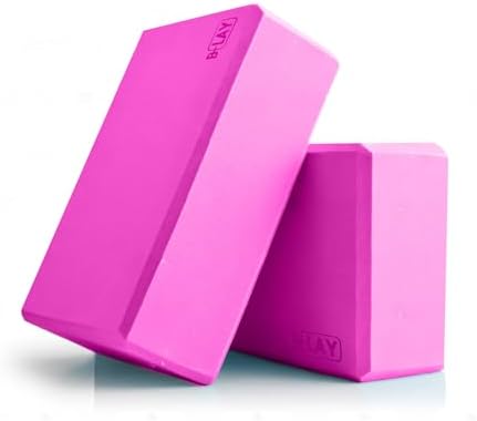 Yoga Blocks (2pcs) High Density EVA Foam - Twin Pack for Pilates,...