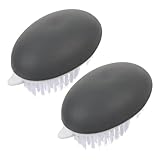 BIUDECO 2 Stück Gemüsebürste aus Stabilem Kunststoff Vielseitiger Gemüse Obstreiniger Flexible...