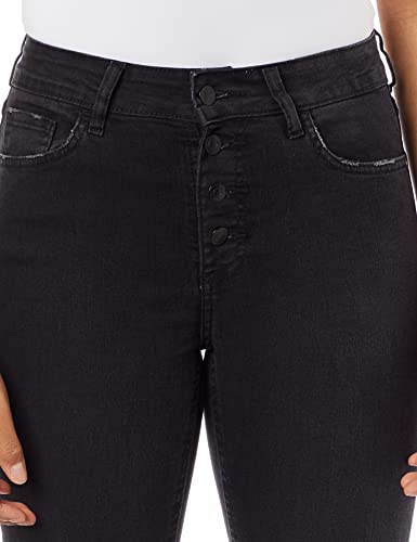 Calça Jeans Skinny Botões, Guess, Feminino, Preto, 40